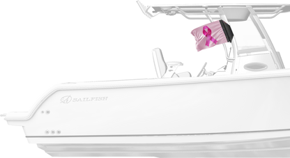 Pink Ribbon 12"x18" Forever Wave Flag
