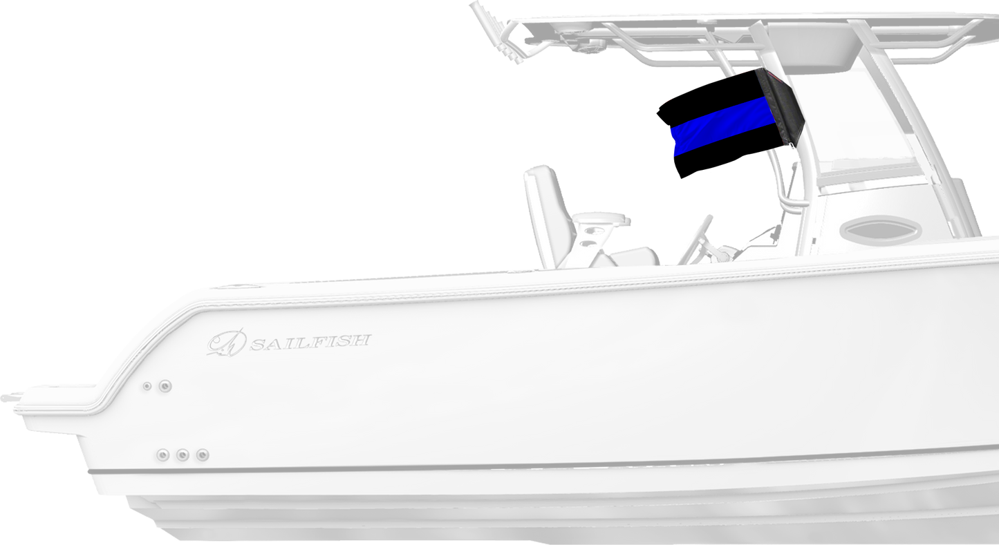 Thin Blue Line 12"x18" Forever Wave Flag