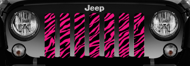 Platinum Bright Pink Zebra Print Grille Insert