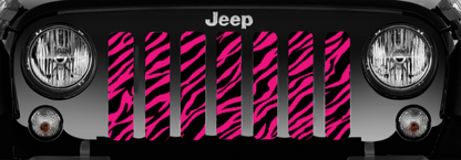 Platinum Bright Pink Zebra Print Grille Insert