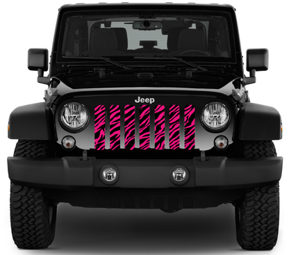 Bright Pink Zebra Grille Insert