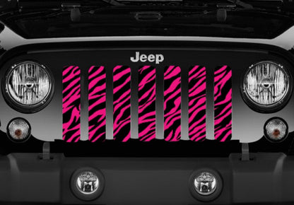 Platinum Bright Pink Zebra Print Grille Insert