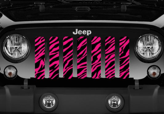 Platinum Bright Pink Zebra Print Grille Insert