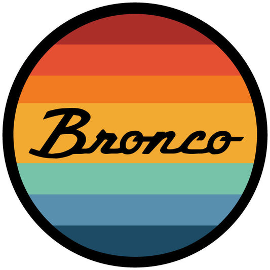 Striped Colored Vintage Bronco Spare Tire Cover