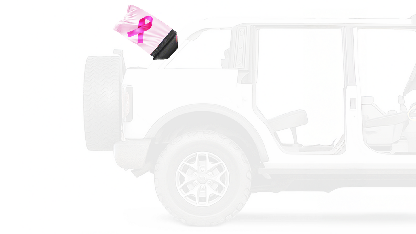 Pink Ribbon 12"x18" Forever Wave Flag