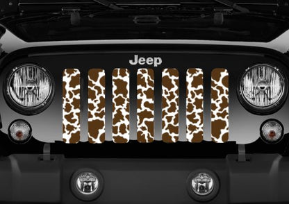 Brown Cow Hide Grille Insert
