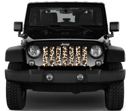 Brown Cow Hide Grille Insert