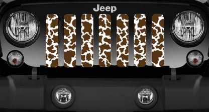 Brown Cow Hide Grille Insert