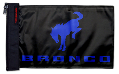 Bucking Bronco 12"x18" Forever Wave Flag for Jeep Wrangler JLU 4-Door 2018-Present