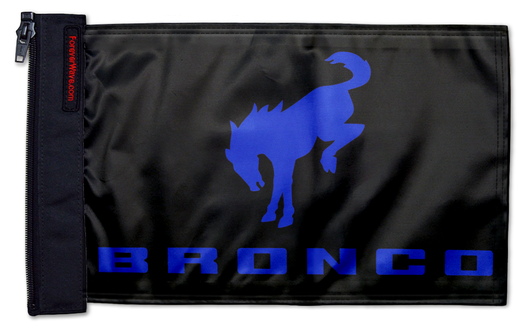 Bucking Bronco 12"x18" Forever Wave Flag