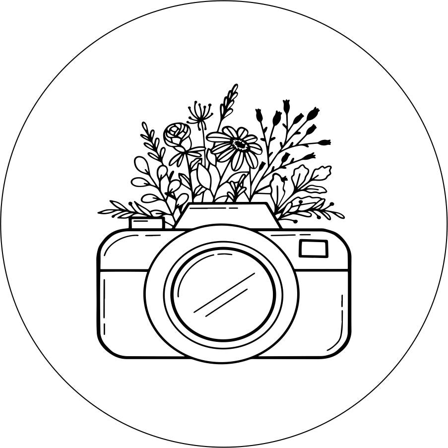 Camera with Flowers