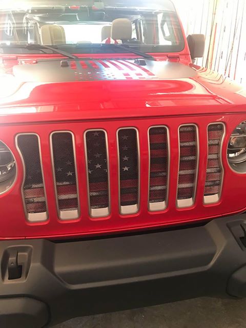 Captain America Flag Grille Insert