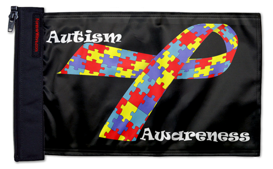 Autism Awareness 12"x18" Forever Wave Flag