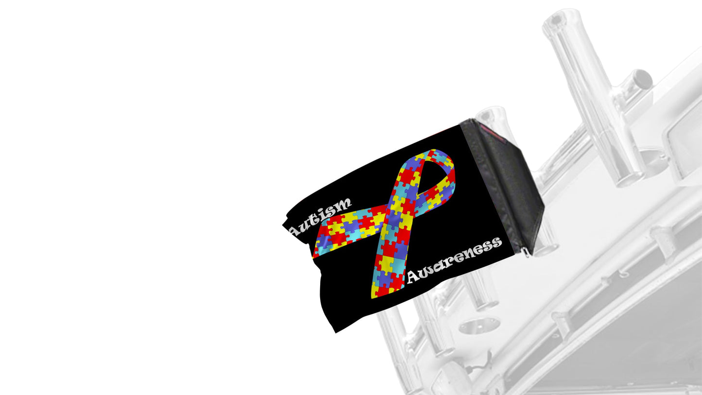Autism Awareness 12"x18" Forever Wave Flag