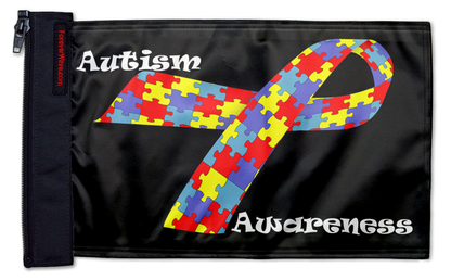 Autism Awareness 12"x18" Forever Wave Flag for Jeep Wrangler JLU 4-Door 2018-Present