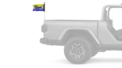 Down Syndrome Awareness 12"x18" Forever Wave Flag for Jeep Wrangler JLU 4-Door 2018-Present