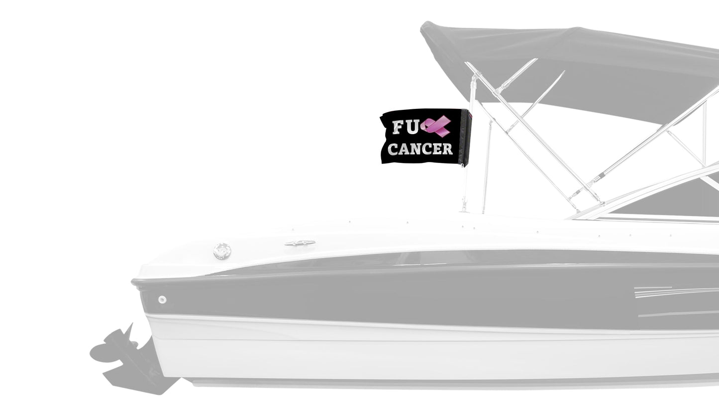 FU Cancer 12"x18" Forever Wave Flag
