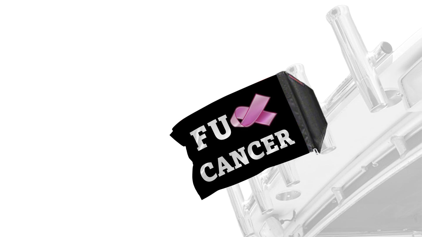 FU Cancer 12"x18" Forever Wave Flag