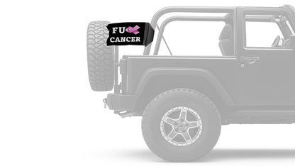 FU Cancer 12"x18" Forever Wave Flag for Jeep Wrangler JKU 4-Door 2007-2018