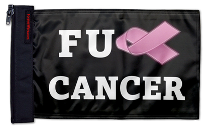 FU Cancer 12"x18" Forever Wave Flag for Jeep Wrangler JK 2-Door 2007-2018