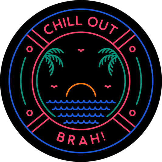 Chill Out Brah Beach Spare Tire Cover for Jeep, Camper, RV, Bronco, & More