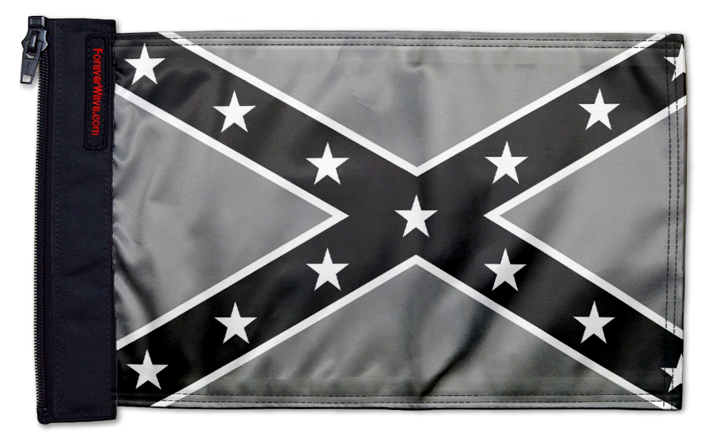 Confederate Subdued 12"x18" Forever Wave Flag for Jeep Wrangler JKU 4-Door 2007-2018