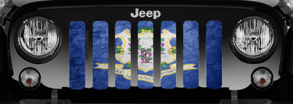 Connecticut Grunge State Flag Grille Insert