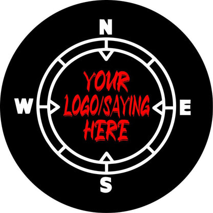 Compass With Your Saying or Logo Custom Spare Tire Cover