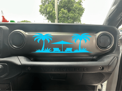 Beach Scene Dash Decal- Style 1
