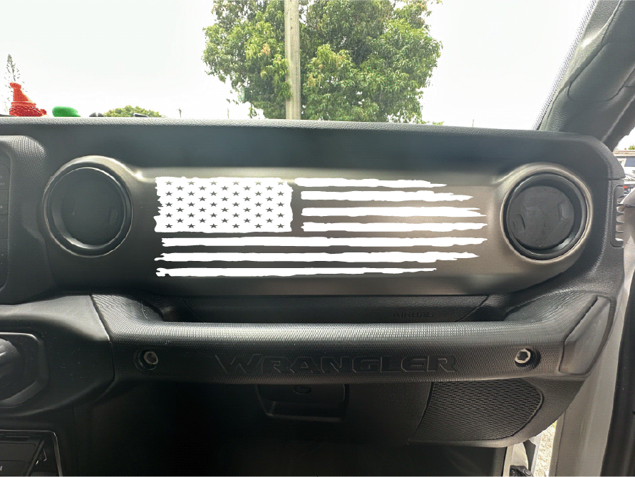 Distressed Flag Dash Decal