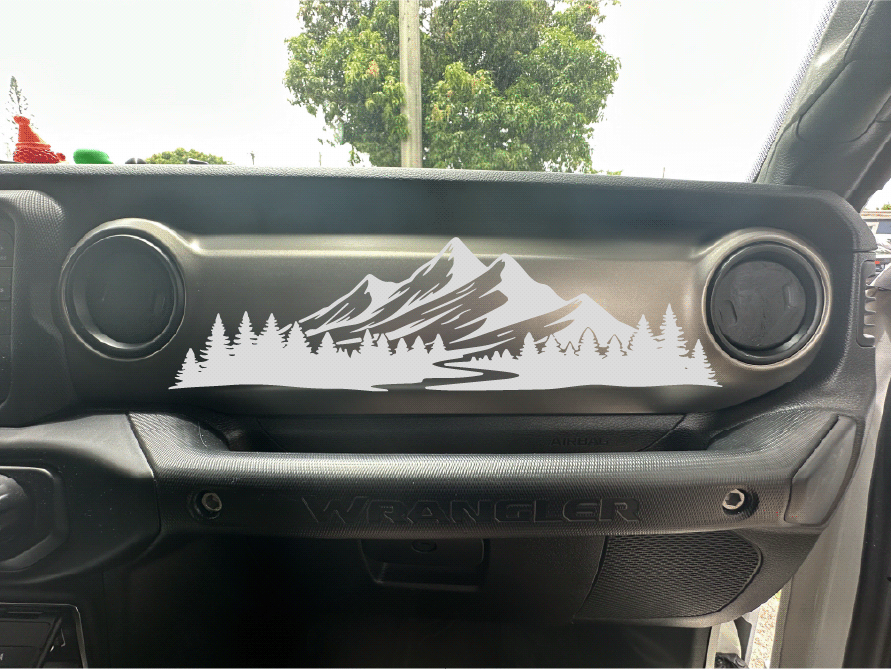 Mountain and Forest Dash Decal