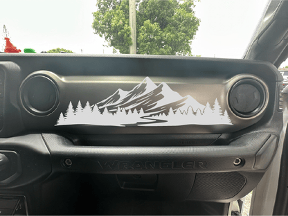 Mountain and Forest Dash Decal