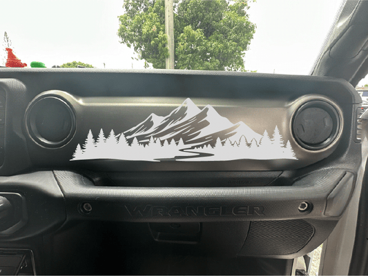 Mountain and Forest Dash Decal