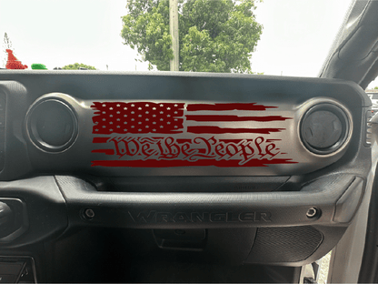 We The People Flag Dash Decal