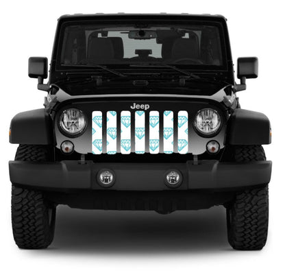 Diamonds Teal Grille Insert