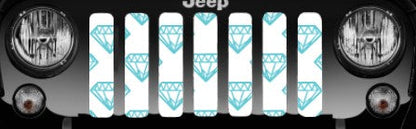 Diamonds Teal Grille Insert