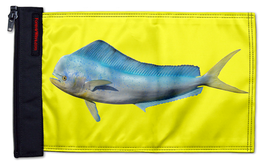 Dolphin 12"x18" Forever Wave Flag for Jeep Wrangler JLU 4-Door 2018-Present