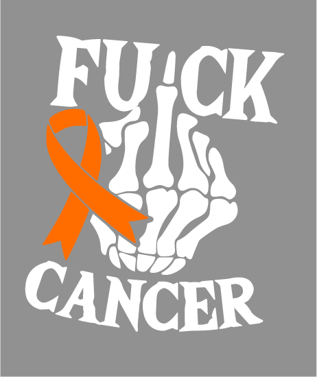 White and Light Orange F Cancer 6" tall - 2 Pack