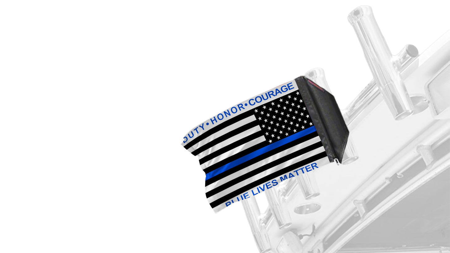 Blue Lives Matter 12"x18" Forever Wave Flag