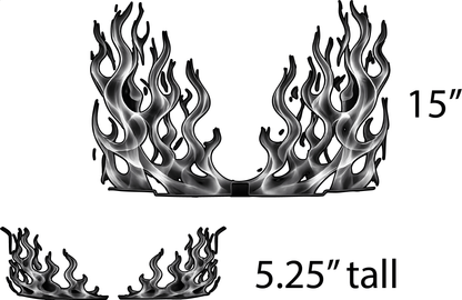 Flames and Daisy Decals