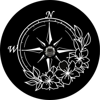 Flower/Floral Compass Spare Tire Cover
