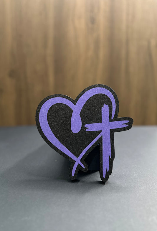 Cross Heart Hitch Cover