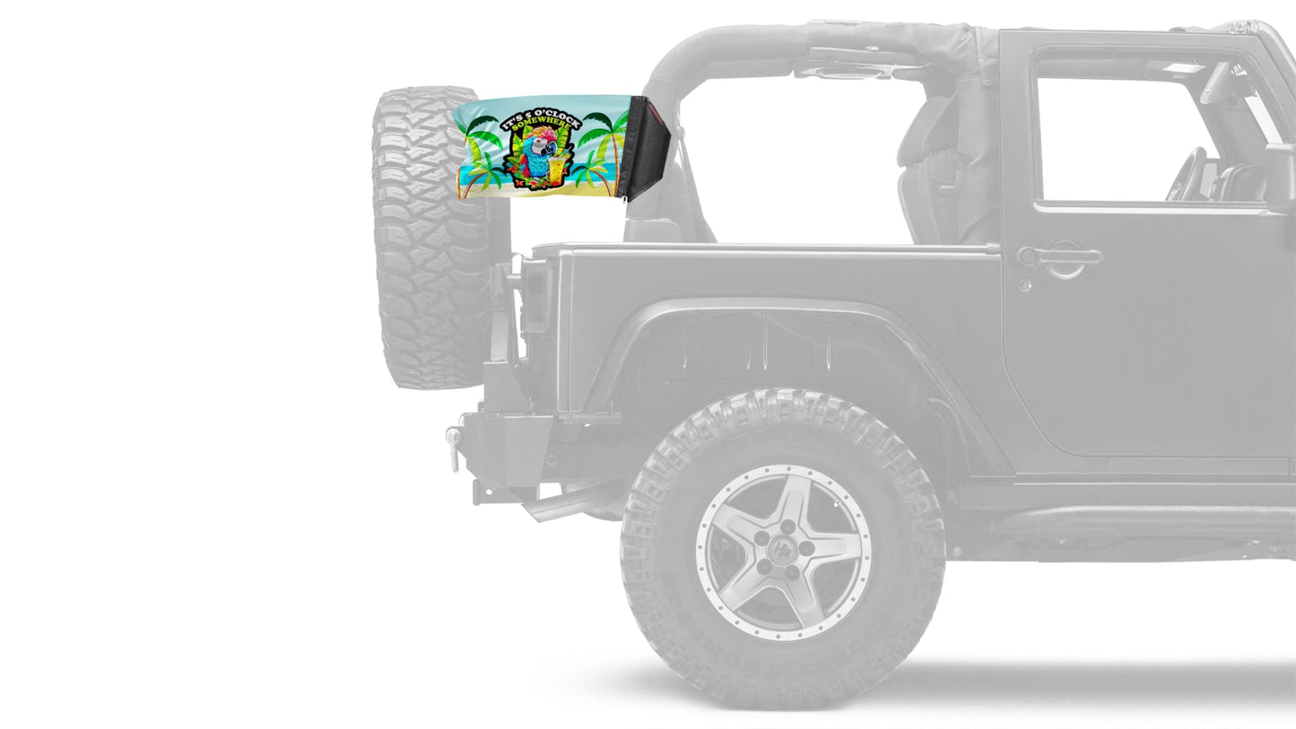 5 O'Clock 12"x18" Forever Wave Flag for Jeep Wrangler YJ 1986-1995