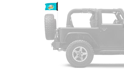 Happy Hour Beers 12"x18" Forever Wave Flag for Jeep Wrangler CJ-7 and CJ-8 1976-1986