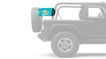 Happy Hour Beers 12"x18" Forever Wave Flag for Jeep Wrangler JKU 4-Door 2007-2018