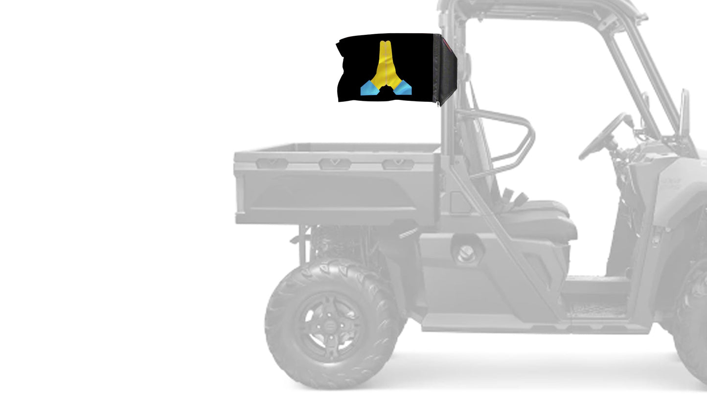 Emoji Praying Hands 12"x18" Forever Wave Flag