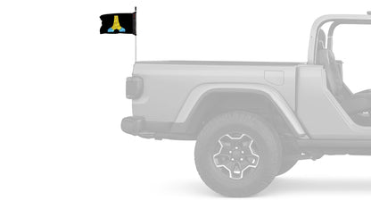 Emoji Praying Hands 12"x18" Forever Wave Flag for Jeep Wrangler JKU 4-Door 2007-2018