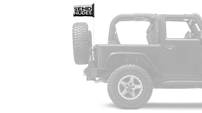 Send Nudes 12"x18" Forever Wave Flag for Jeep Wrangler JLU 4-Door 2018-Present