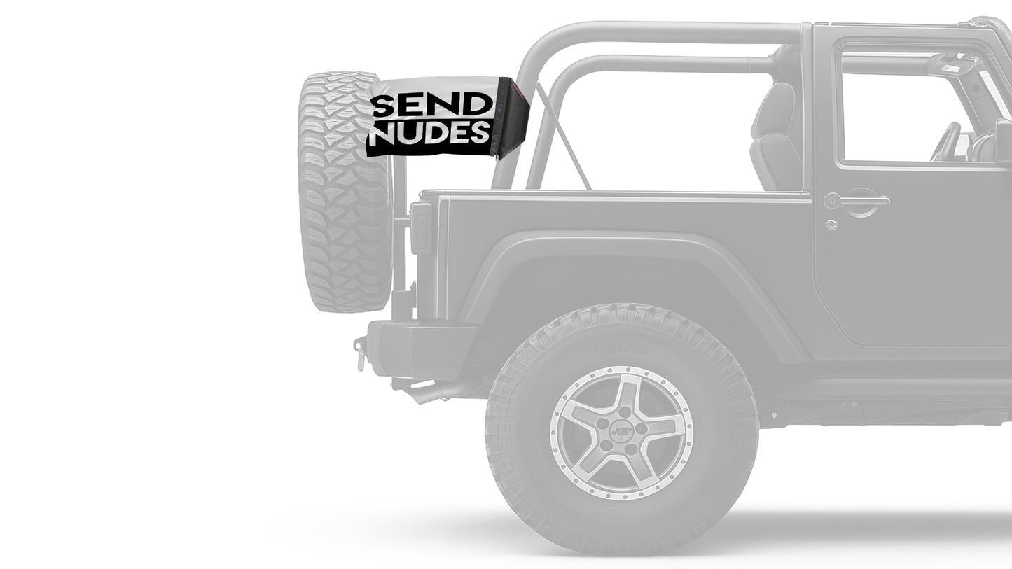 Send Nudes 12"x18" Forever Wave Flag for Jeep Wrangler JKU 4-Door 2007-2018