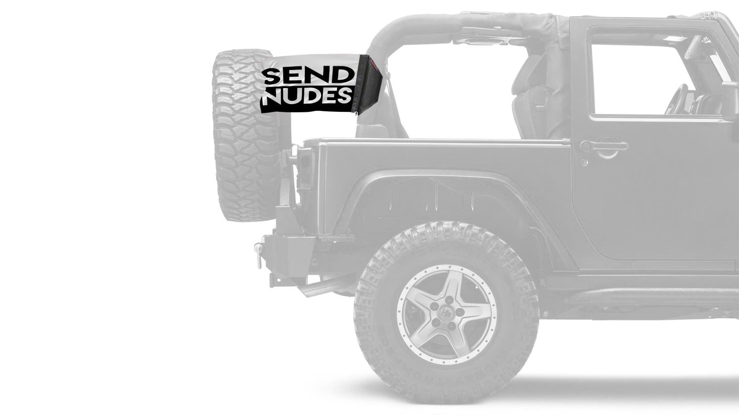 Send Nudes 12"x18" Forever Wave Flag for Jeep Wrangler JLU 4-Door 2018-Present